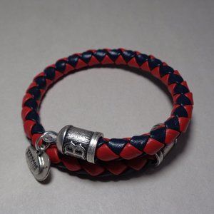 Alex and Ani MLB BOSTON RED SOX BRAIDED Leather New Wrap Bracelet